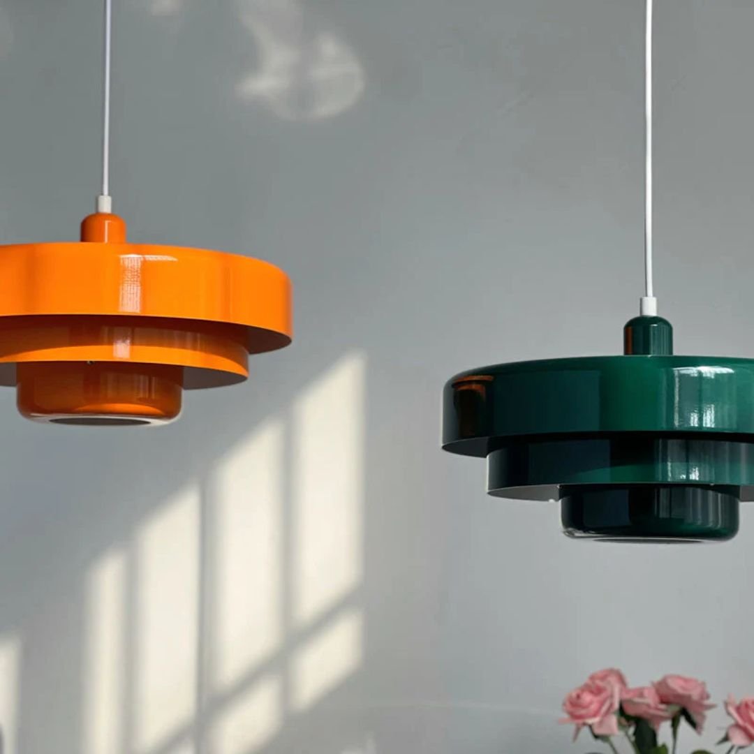 Modern Architectural Layered Pendant Light Concentric Rings Full