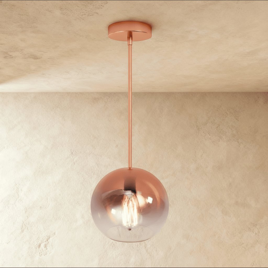 Modern Glass Pendant Light Ombre Sphere Detail