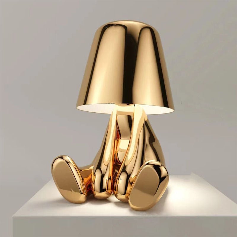 Modern Gold Figure Character Figurine Table Lamp Front