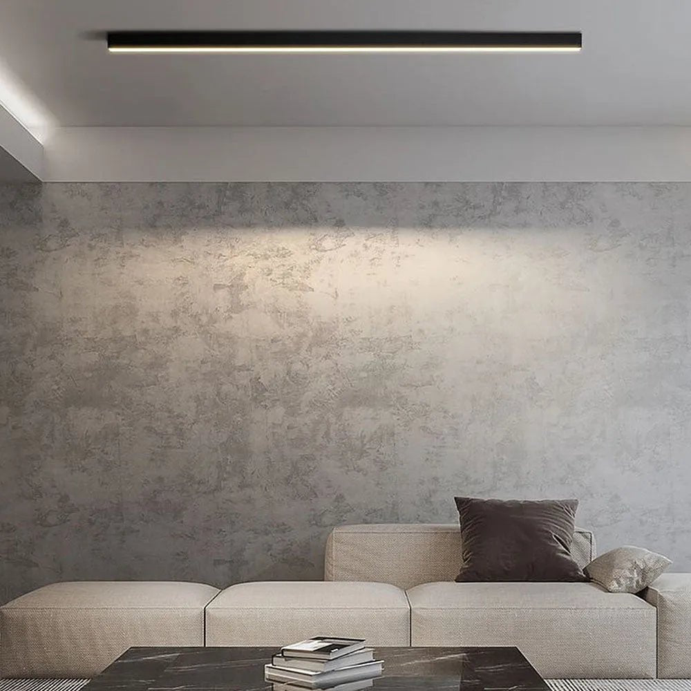 Modern Linear LED Pendant Flush Mount Light Slim Bar Detail
