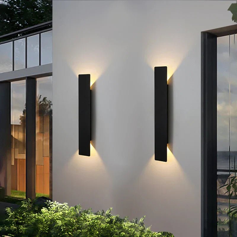 Modern Matte Waterproof Architectural LED Wall Lamp Up Down Detail