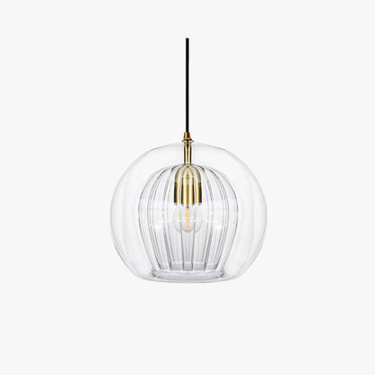Modern Metal Glass Kitchen Pendant Light Double Globe Full