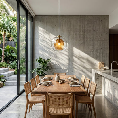Modern Metal Glass Kitchen Pendant Light Double Globe Hero