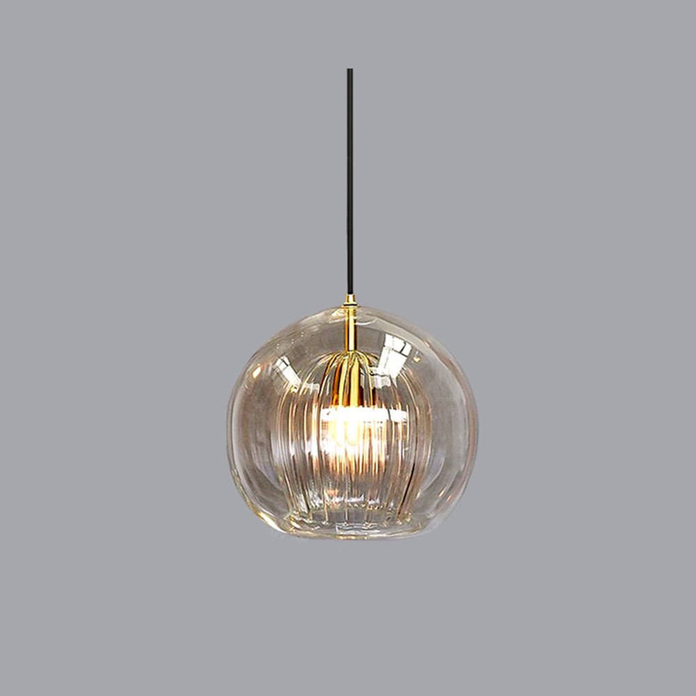Modern Metal Glass Kitchen Pendant Light Double Globe View 13