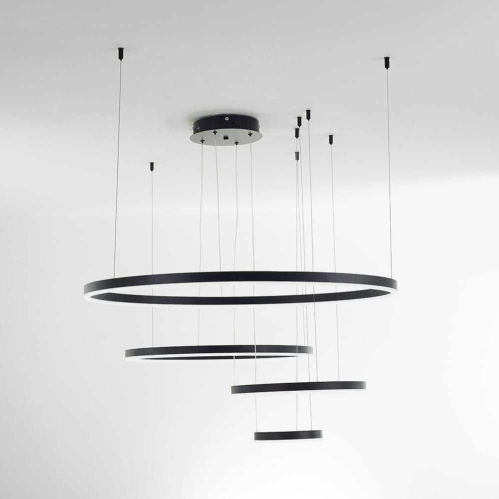 Modern Metal Pendant Light Concentric Rings View 38