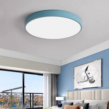 Modern Round LED Flush Ceiling Light Flat Disk Alternate
