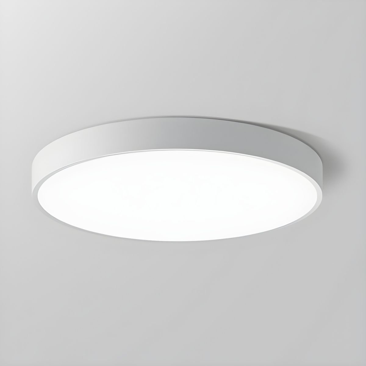 Modern Round LED Flush Ceiling Light Flat Disk Angle