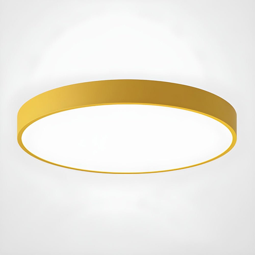 Modern Round LED Flush Ceiling Light Flat Disk Lifestyle