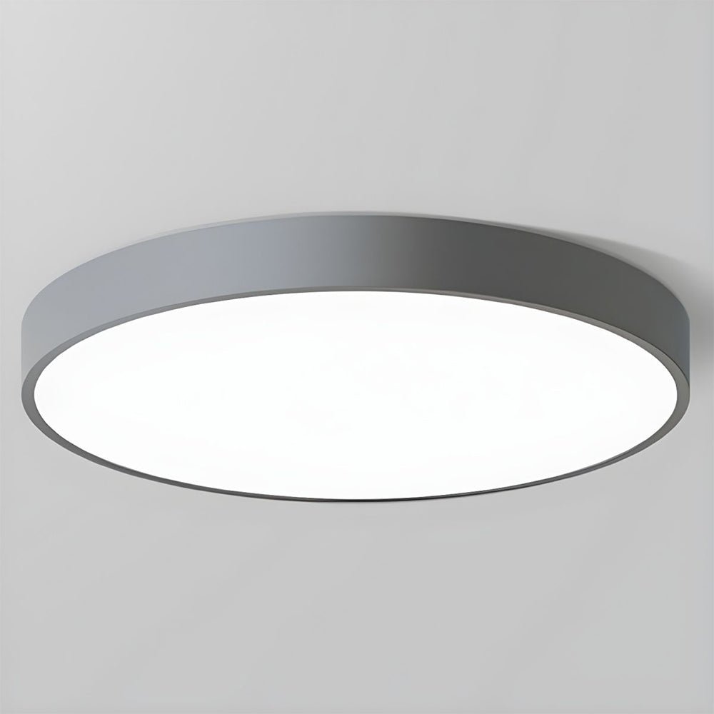 Modern Round LED Flush Ceiling Light Flat Disk View 12