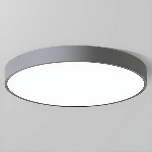 Modern Round LED Flush Ceiling Light Flat Disk View 12