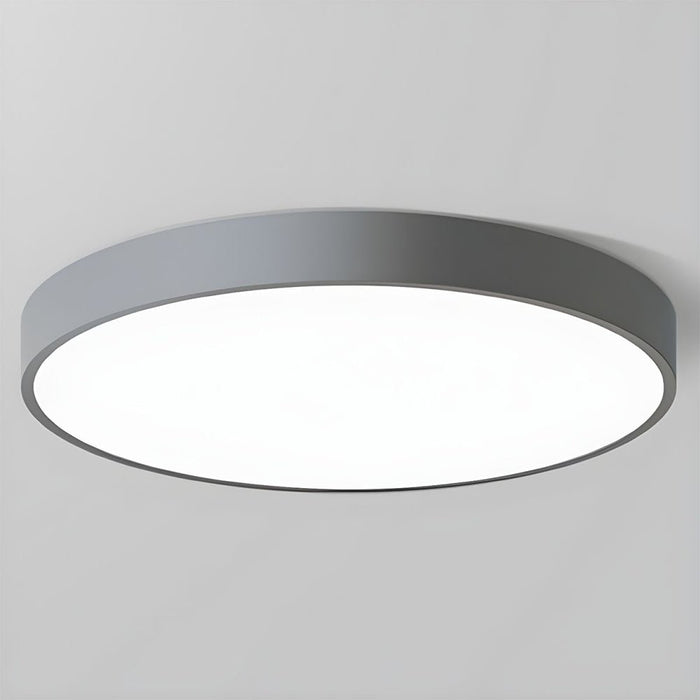 Modern Round LED Flush Ceiling Light Flat Disk View 12