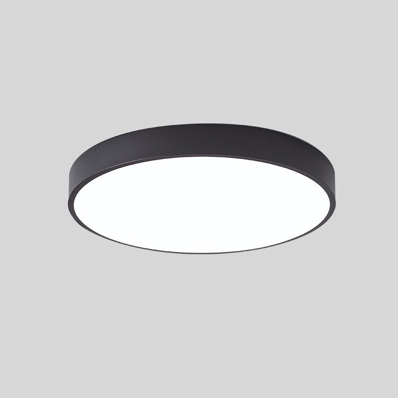 Modern Round LED Flush Ceiling Light Flat Disk View 17