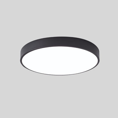 Modern Round LED Flush Ceiling Light Flat Disk View 17