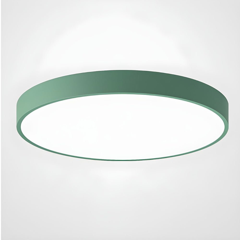 Modern Round LED Flush Ceiling Light Flat Disk View 20