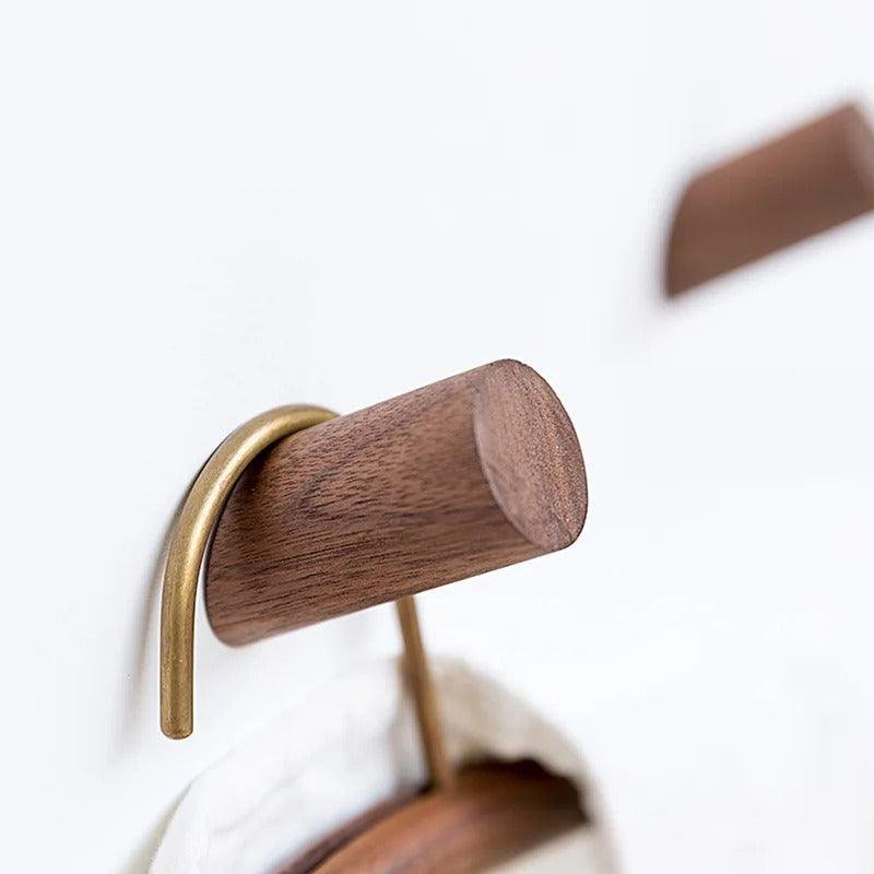 Modern Timber Angular Wall Hook Angled Peg Side