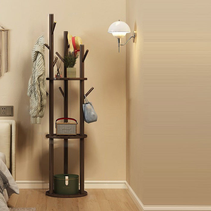 Modern Timber Coat Rack Tree Branch Stand Side