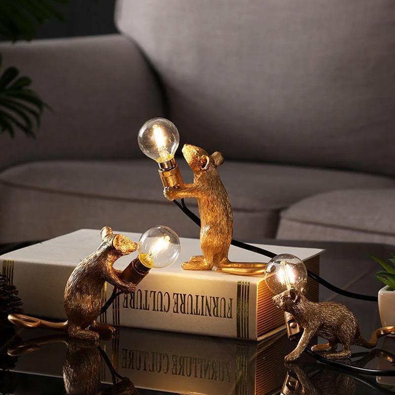 Playful Table Lamp in Unique Mouse Design | Creative Decoration Lighting for Home