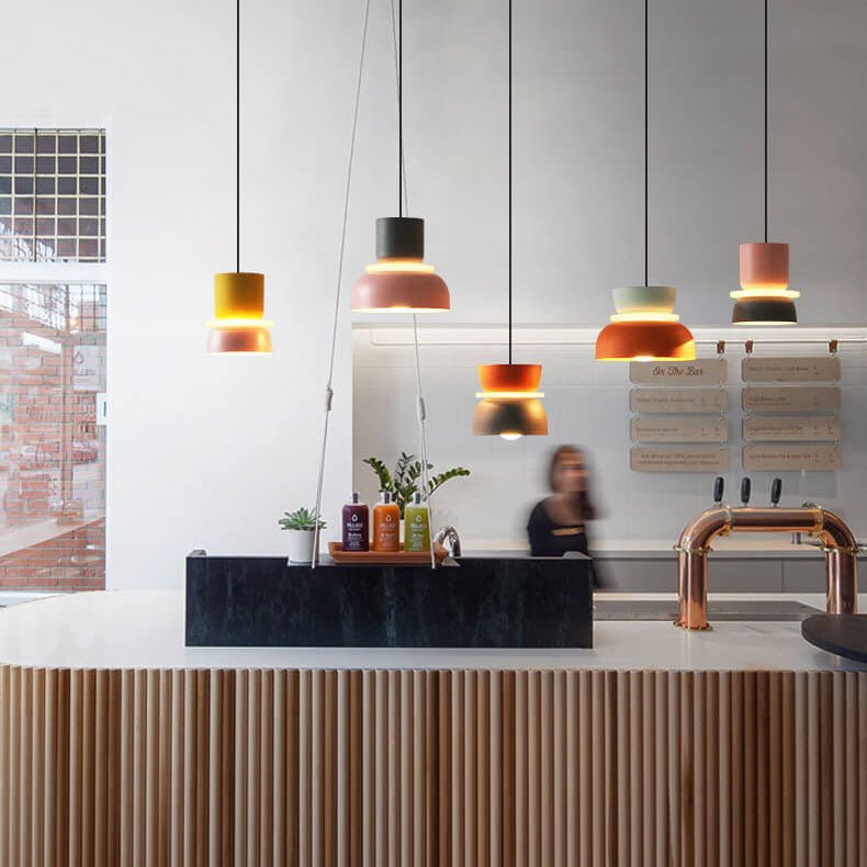 Nordic Macaron LED Pendant Light - Colourful Back