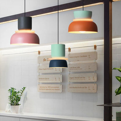 Nordic Macaron LED Pendant Light - Colourful Close Up