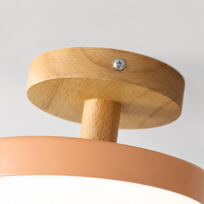 Modern Iron Ceiling Light Round Drum Shade