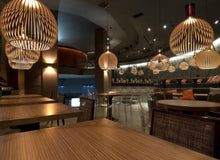 Ceiling Pendant Light Wood Finish | Geometric Design for Home Decor