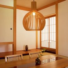 Ceiling Pendant Light Wood Finish | Geometric Design for Home Decor