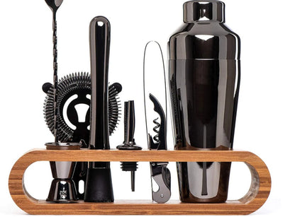 Professional Stainless Steel Cocktail Set Arch Stand Close Up