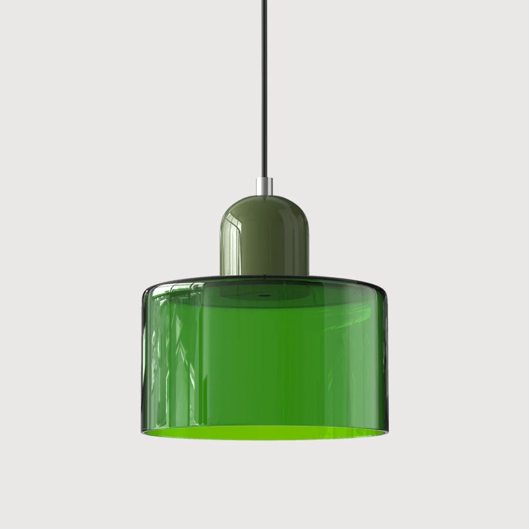 Retro Fabric Pendant Light Colour Block Drum Shade View 21