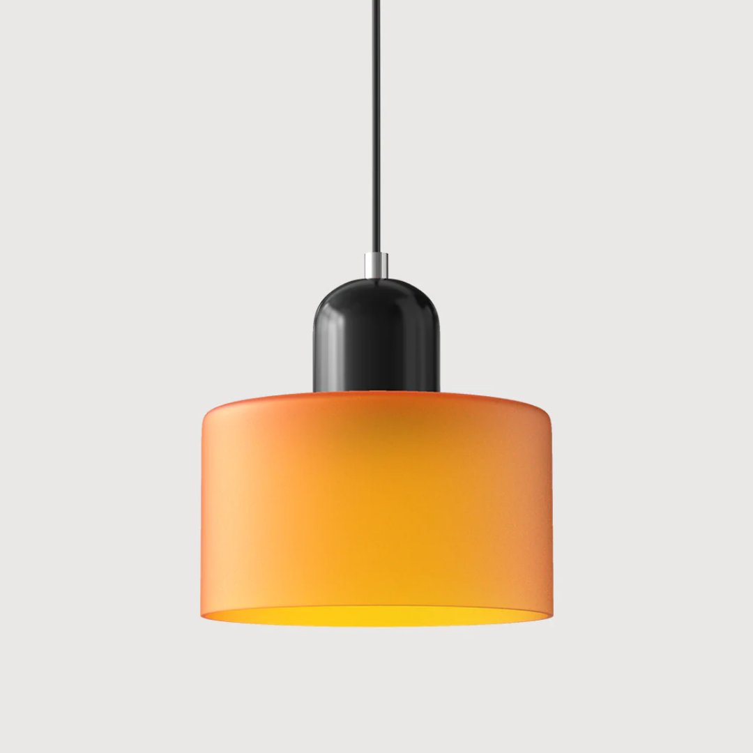 Retro Fabric Pendant Light Colour Block Drum Shade View 27