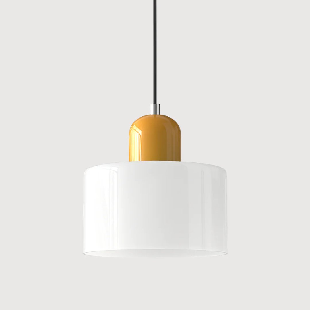 Retro Fabric Pendant Light Colour Block Drum Shade View 33