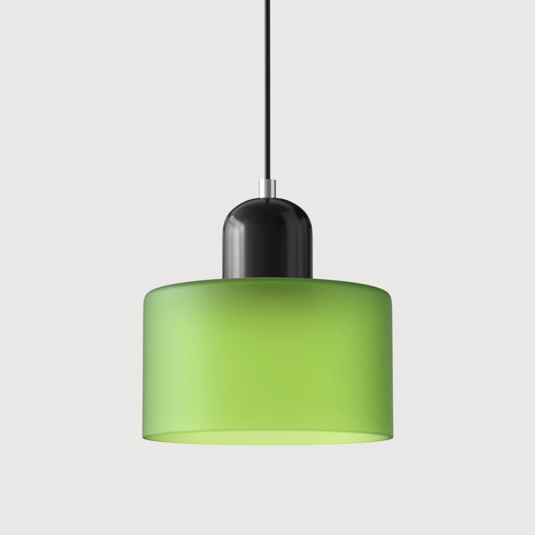 Retro Fabric Pendant Light Colour Block Drum Shade View 36