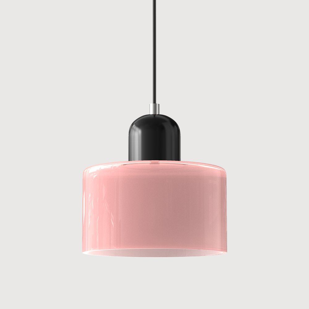 Retro Glass Pendant Light Cylinder Dome Shade Alternate