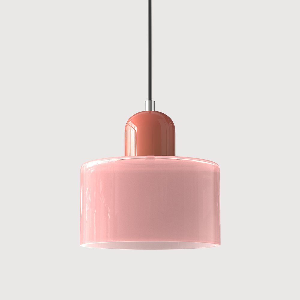 Retro Glass Pendant Light Cylinder Dome Shade Lifestyle