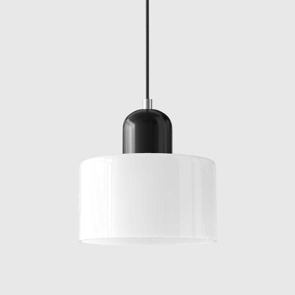 Retro Glass Pendant Light Cylinder Dome Shade View 28