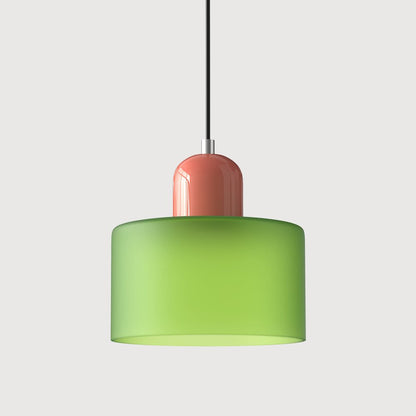 Retro Glass Pendant Light Cylinder Dome Shade View 37