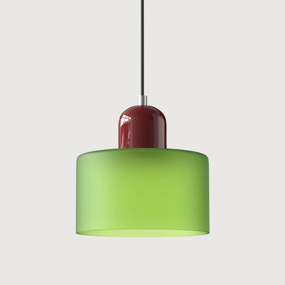 Retro Glass Pendant Light Cylinder Dome Shade View 39