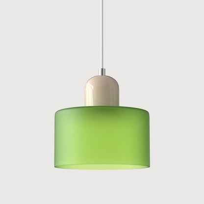 Retro Glass Pendant Light Cylinder Dome Shade View 41