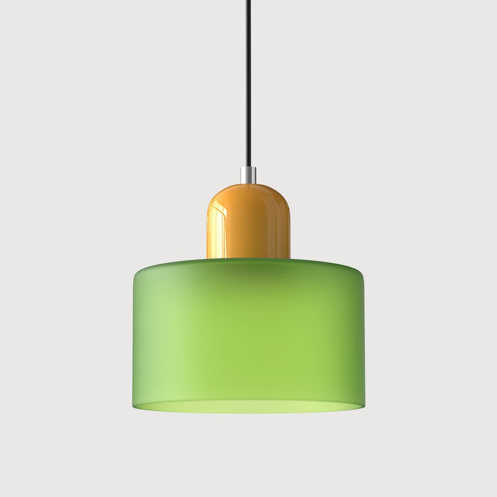 Retro Glass Pendant Light Cylinder Dome Shade View 42