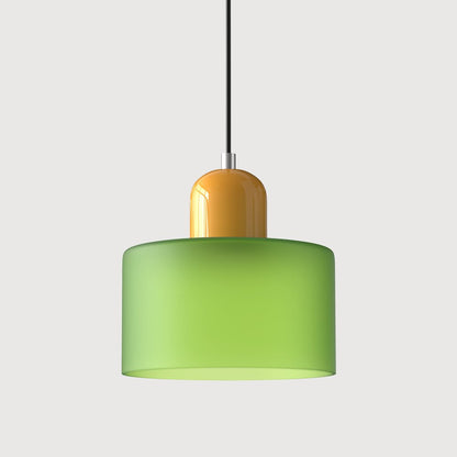Retro Glass Pendant Light Cylinder Dome Shade View 42