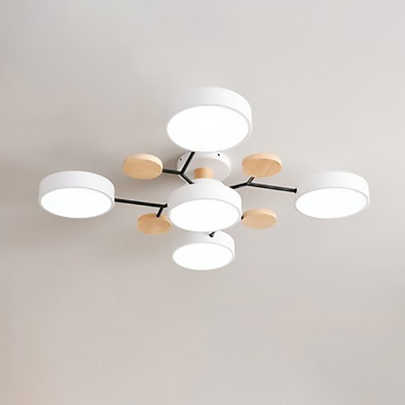 Scandinavian LED Semi-Flush Ceiling Light Branch Molecule View 12