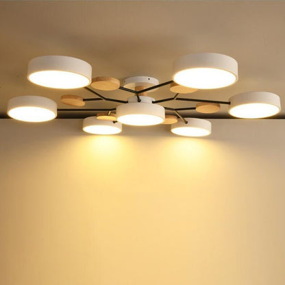 Scandinavian LED Semi-Flush Ceiling Light Branch Molecule View 23