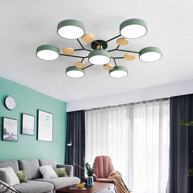 Scandinavian LED Semi-Flush Ceiling Light Branch Molecule View 25