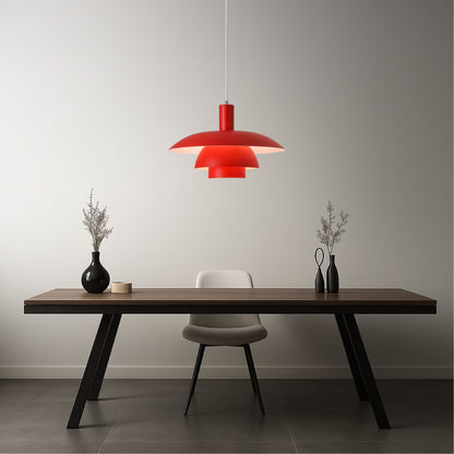 Scandinavian Metal Pendant Light Scandi Cone Tiered Shade View 22